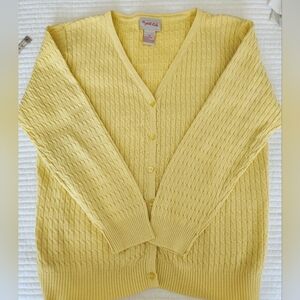 Yellow 100% Cotton Cardigan